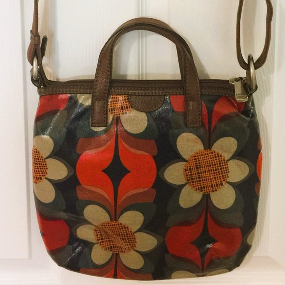 FOSSIL VINTAGE COATED CANVAS CROSSBODY - Picture 2 of 5